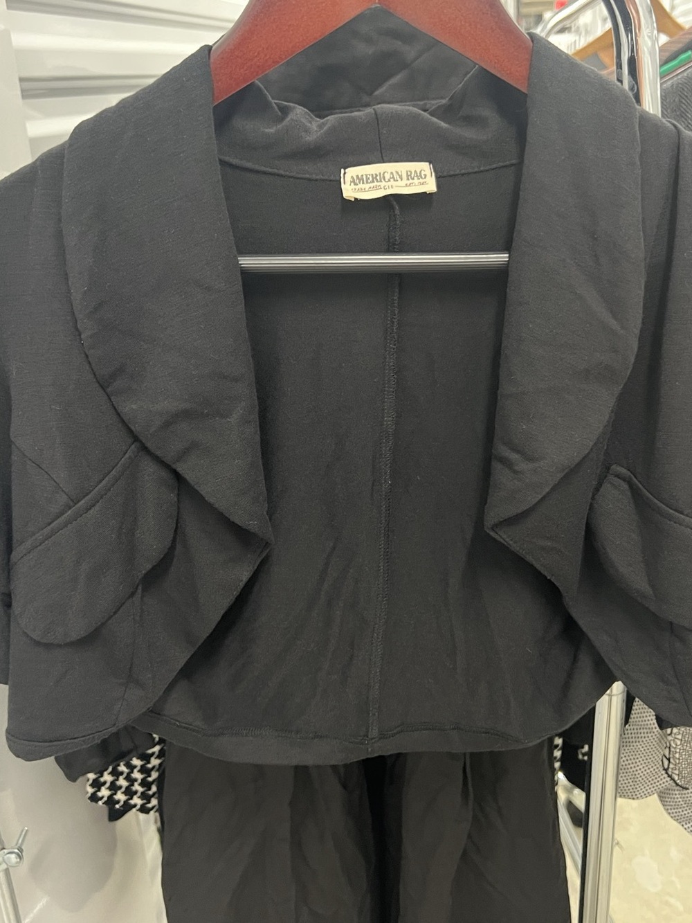 American Rag Denver cropped black jacket size M
